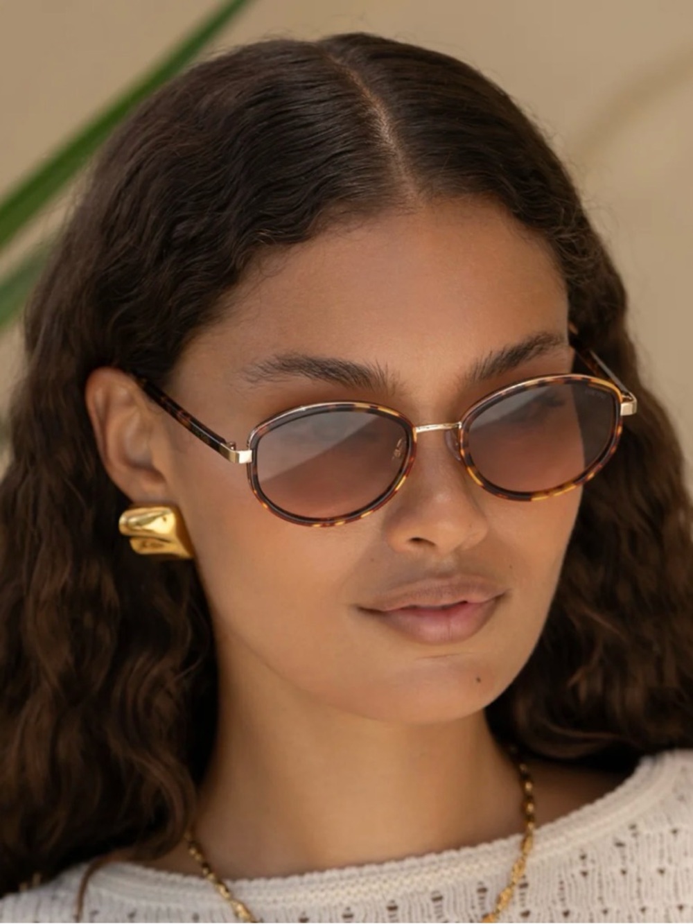 Freyrs Jordan modern Tortoiseshell Sunglasses with Brown Gradient Lenses